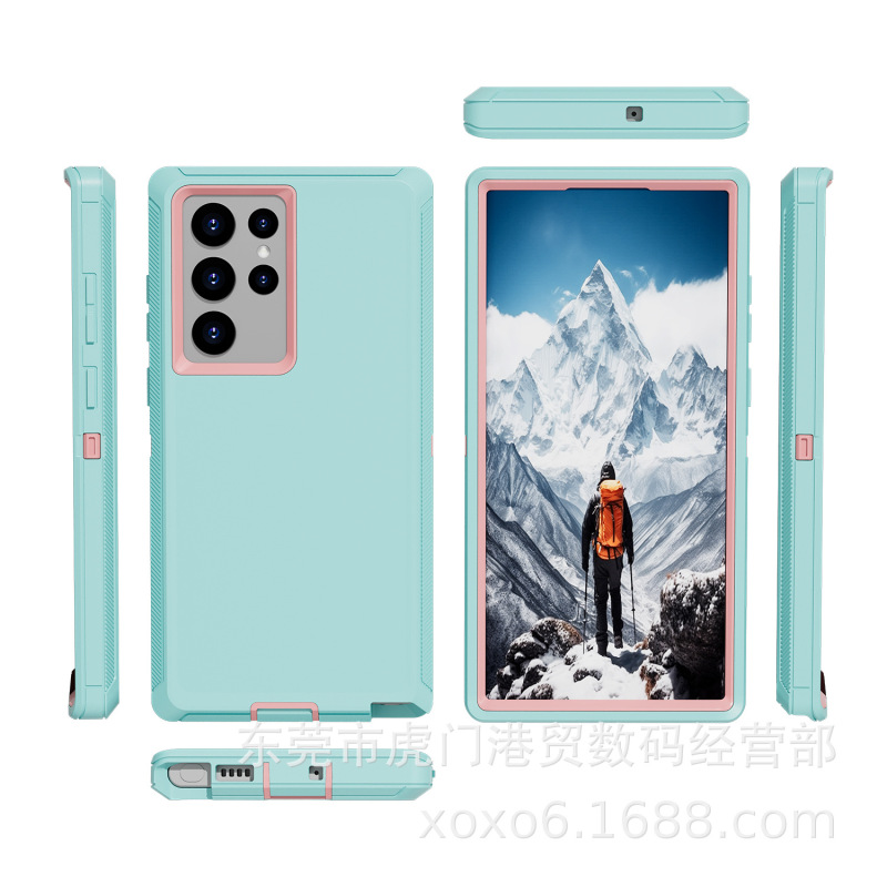 Samsung S22Ultra ロボットに適した 3 つの耐性のある携帯電話ケース、落下防止アーマーケース、SAMSUNG S22U 保護カバー|undefined