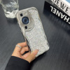 Dripped cream shell Huawei Mate50Pro mobile phone case flash powder Mate30e suitable for 40E electroplated silver all -inclusive