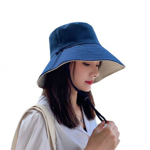 Spring and Summer Women's Ready-to-Wear Korean Style Two-Sided Versatile Foldable Hat Wide Brim Sun Hat UV Protection Hat