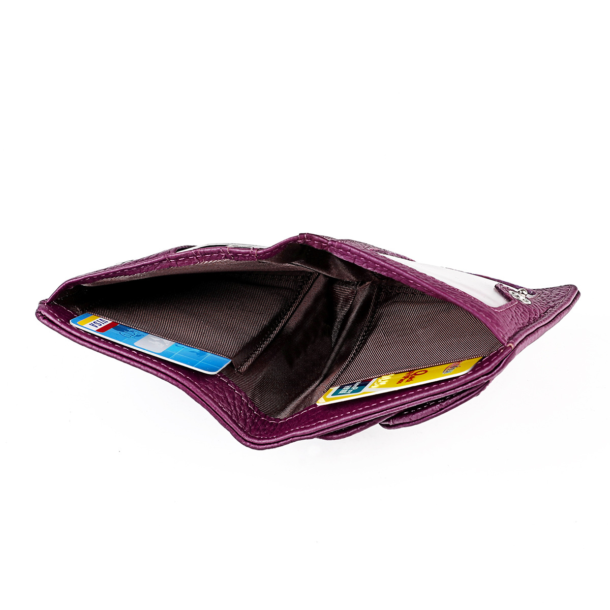 Minimalistische dames portemonnee van leer met kaarthouder_voghion.com