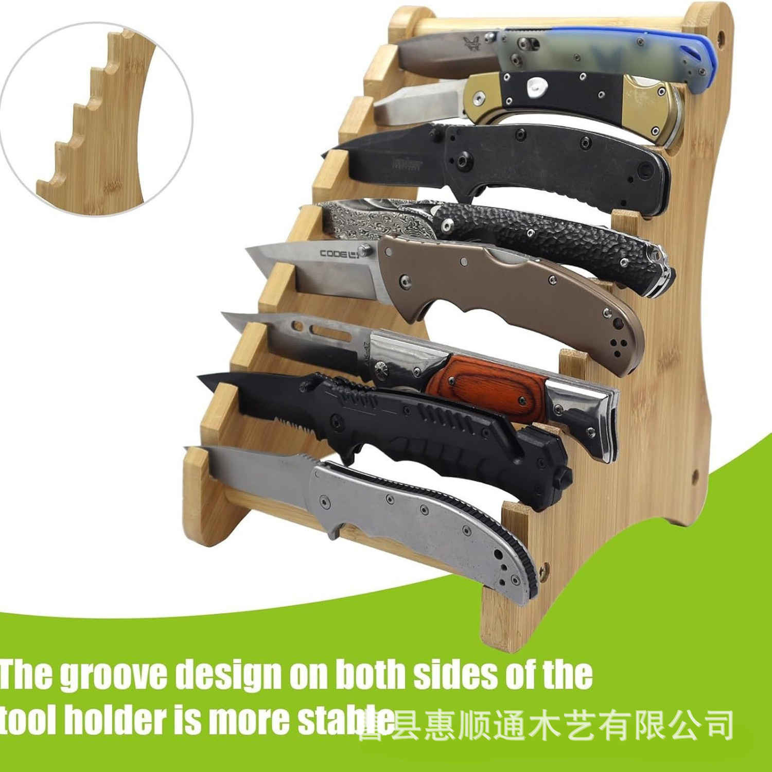 Household Knife Storage Rack Desktop Display Rack Tool Knife Wooden Display Stand Wooden Knife Display Rack