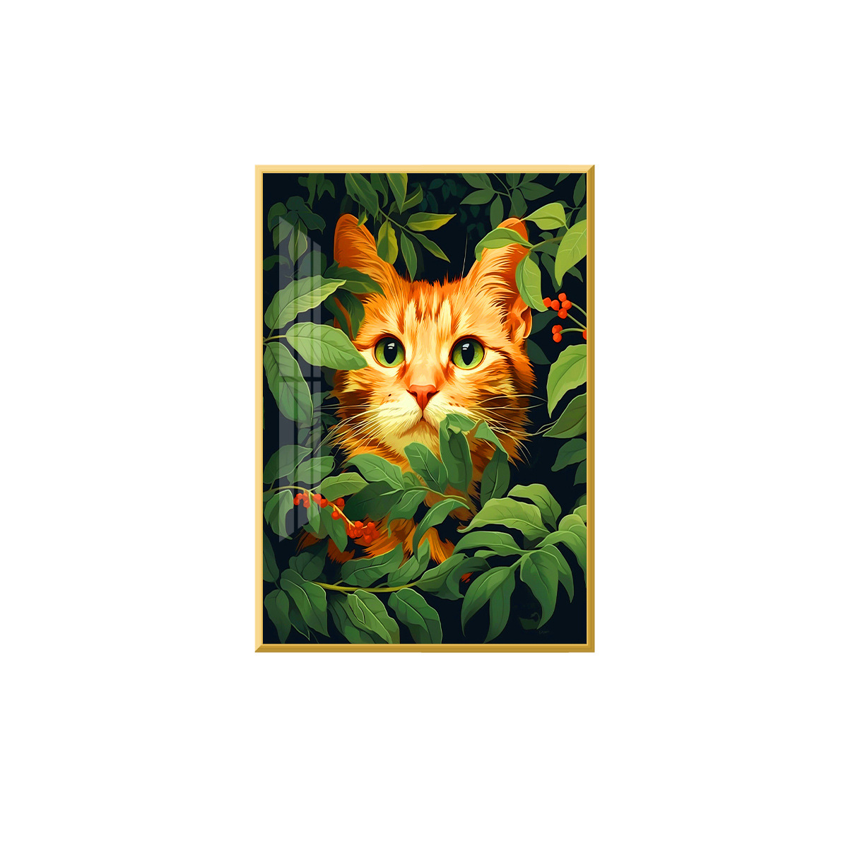 Mona Lisa cruz real de color rosa flores de gato hierba nueva curación sala de estar pintura decorativa bordada a mano image 5
