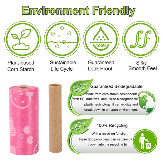 Amazon Hot Selling New Degradable Pet Garbage Bag Outdoor Walking Dog Picking Bag Dog Picking Garbage Bag