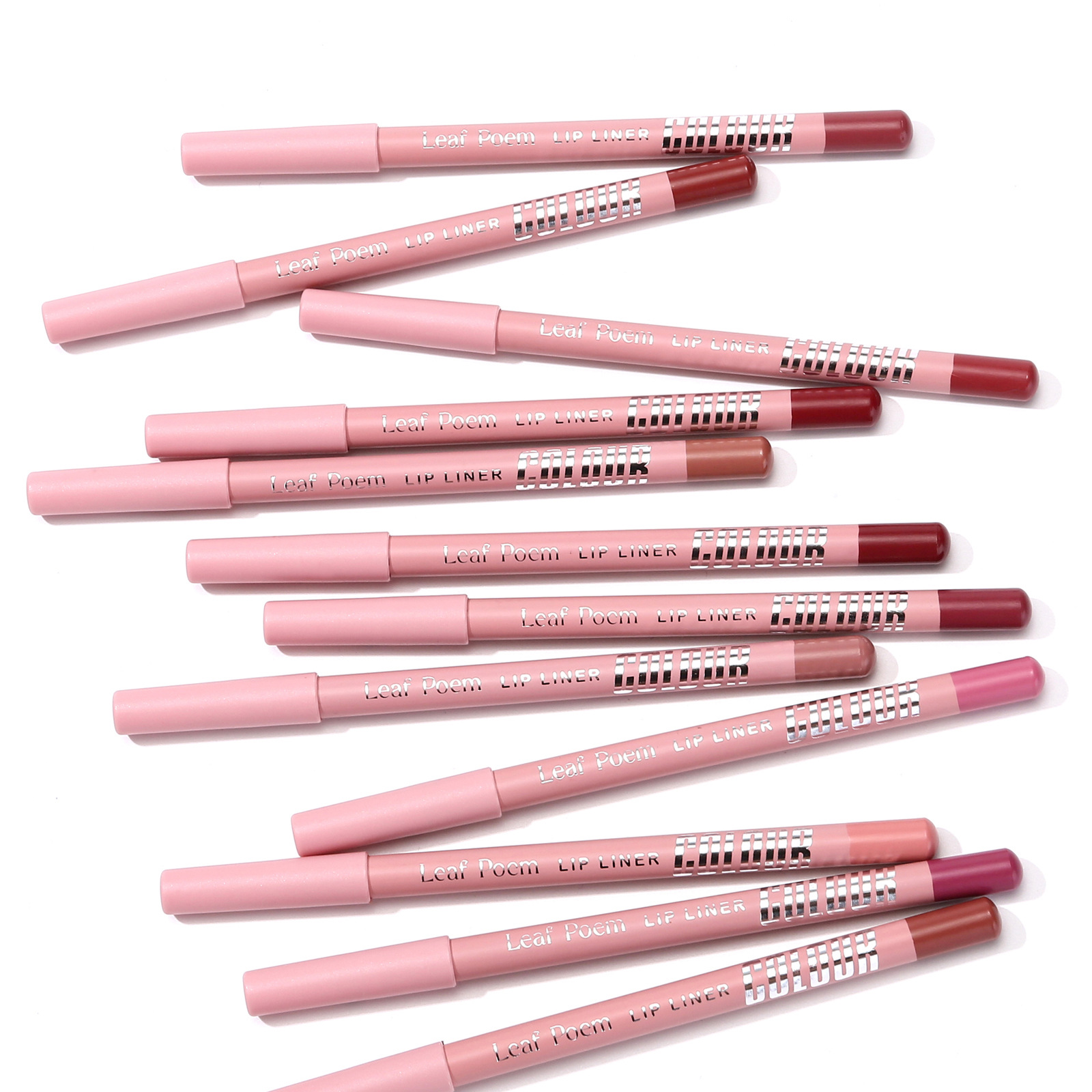 Cross-border color color sin taza de brillo labial + lápiz de línea de labios conjunto de combinación impermeable matte set de brillo labial