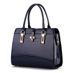 Taizhou Women's Bag Stone Pattern Bright Leather Large Capacity Handheld Women's Bag Work Clothing Styling Fashion Platinum Bag Bag