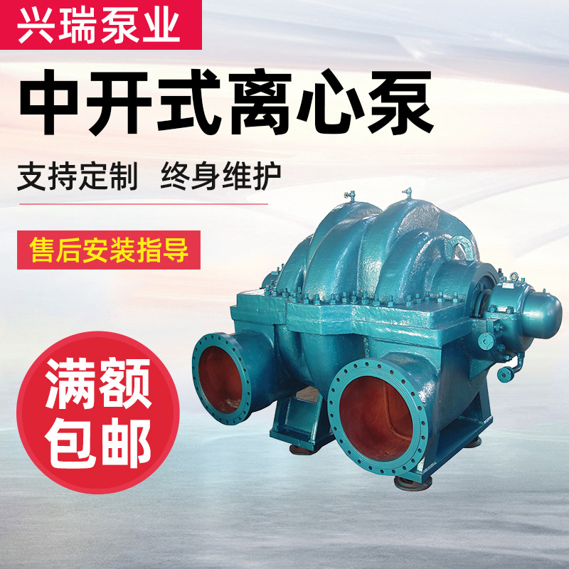 双吸泵 中开式离心泵  博泵 兴瑞泵业 大流量高扬程价格优惠 便宜