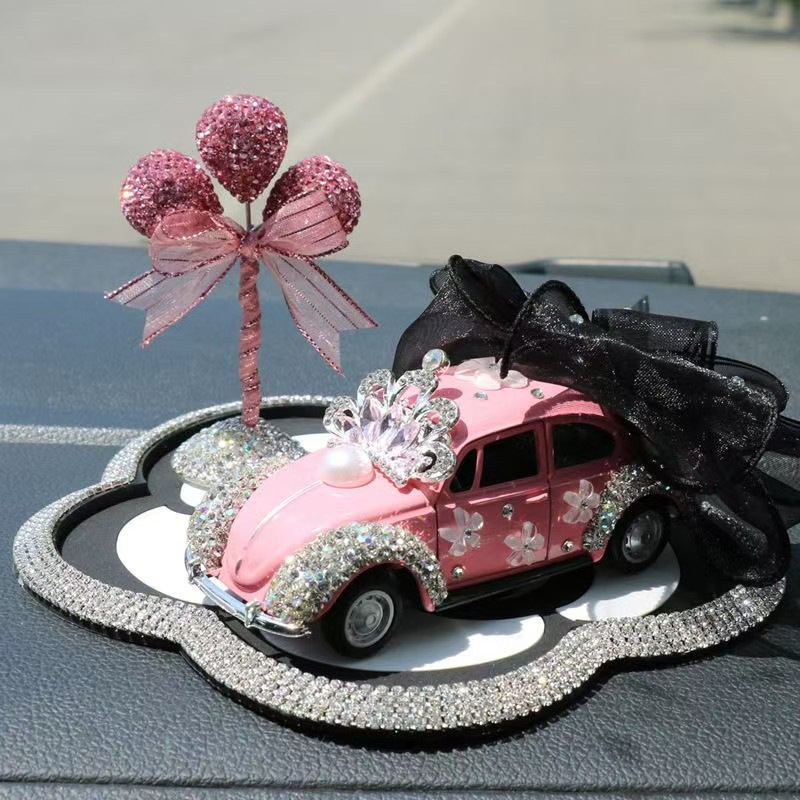 Corona modelo de automóvil adornos de automóvil almohadilla de plumas accesorios de automóvil adornos de automóvil decoración de automóvil en línea para chicas