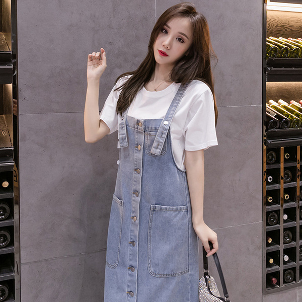 Autumn denim summer dress