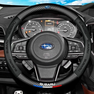 Steering wheel cover, Cross-Border Carbon Fiber Steering Wheel - round-subaru-38cm
