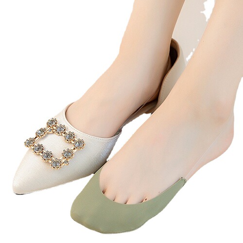 Ice silk garter socks, half palm socks, high heels socks, women's summer thin boat socks, shallow mouth invisible socks, non-slip and non-falling