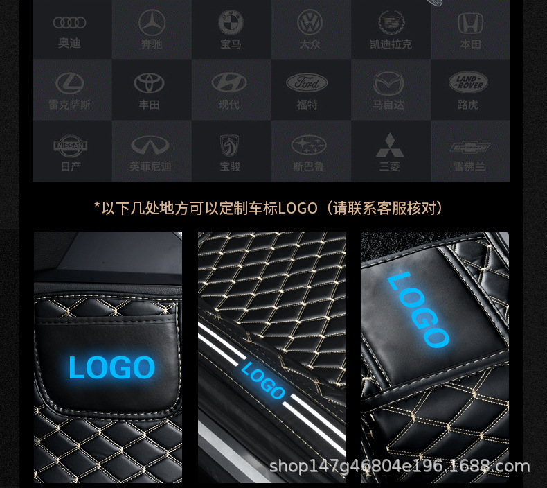 Suitable for BMW 3 Series 5 Series 7 Series X1 X3 X5 X6 X7 car full-enclosed door sill special foot pad