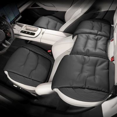 Seat cushion, seat cover | Nappa Leather Seat Cushion Suitable for - s-model-nappa-leather-noble-black-three-piece-set-for-front-and-rear-rows