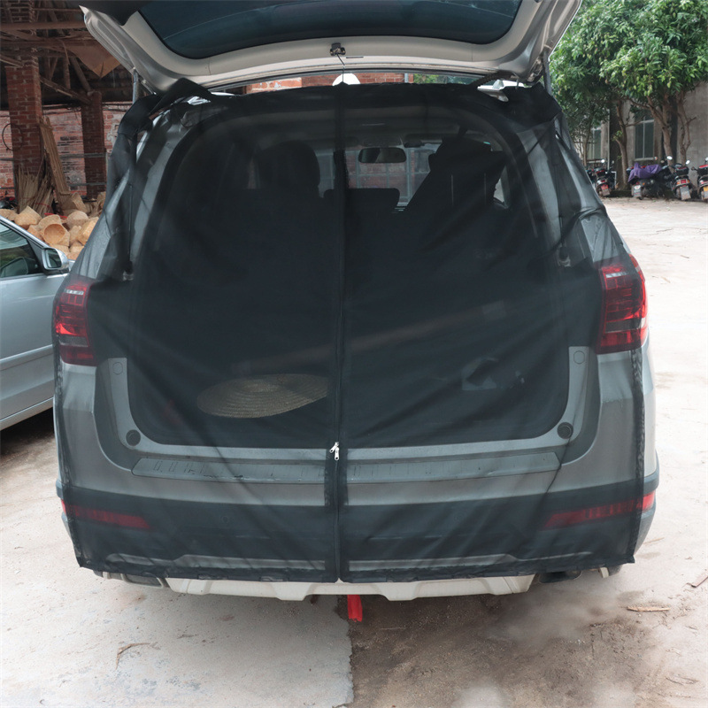 Car Tailgate Anti-Mosquito Sunshade Screen, Anti-Mosquito Curtain, Breathable and Sun-Protective Mesh for Car Trunk