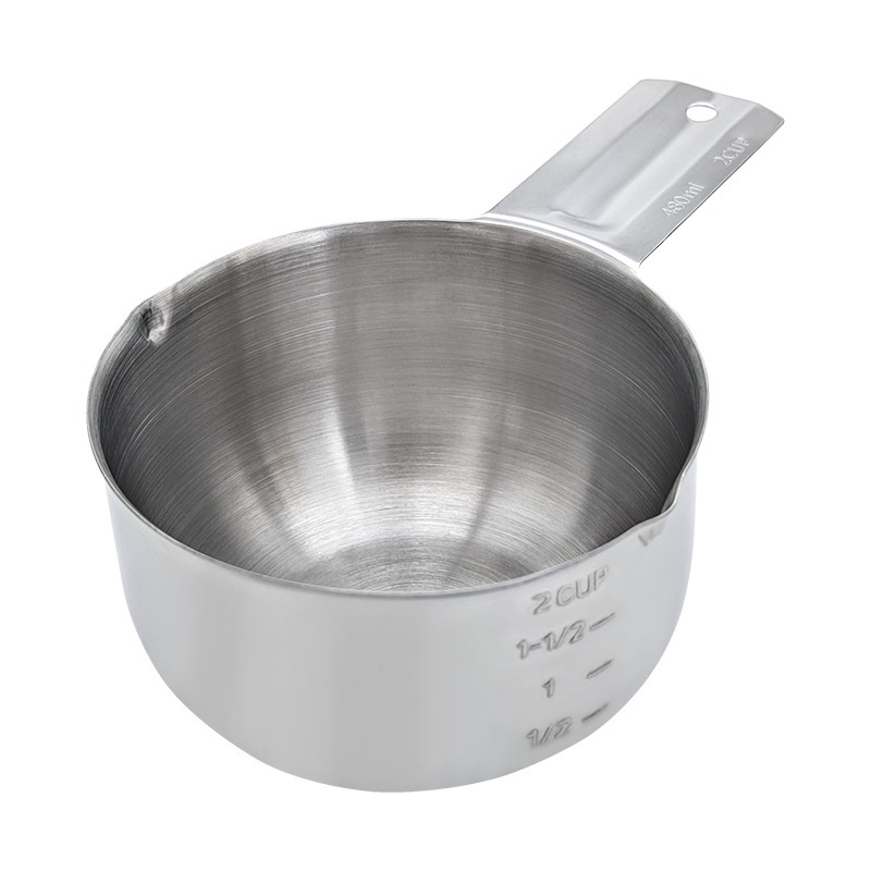 304食品级不锈钢量杯一体成型带刻度480ML量杯厨房烘焙酱料牛奶杯|undefined
