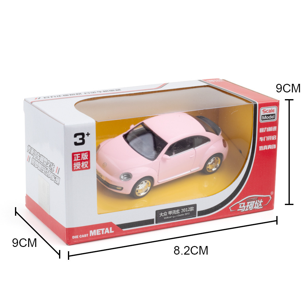 Ma Keyao modelo de coche de aleación 1:36 serie de coche deportivo rosa luz silenciosa juguete para niños decoración de modelo de coche