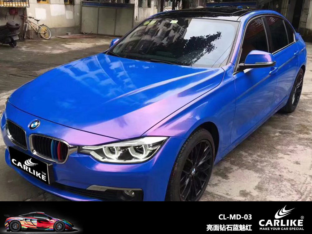 Carlake Diamond camaleón coche película que cambia de color gris fantasma coche cuerpo color cambiante película gris encantador azul coche película que cambia de color