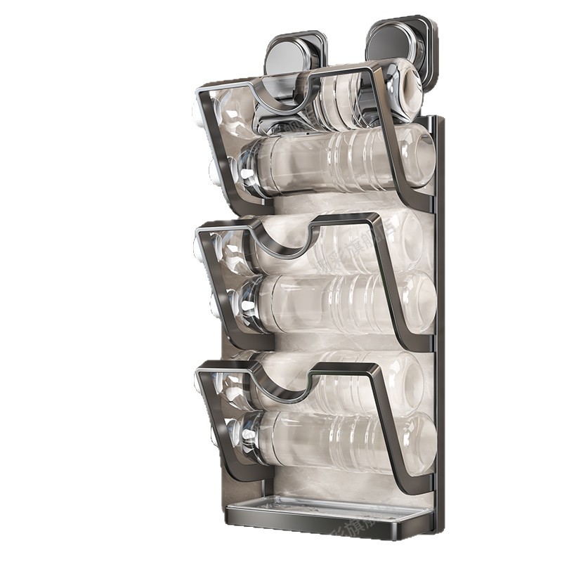 工場直販パンチフリー壁掛けキッチン収納ラック多機能まな板多層収納ラック吸盤鍋蓋