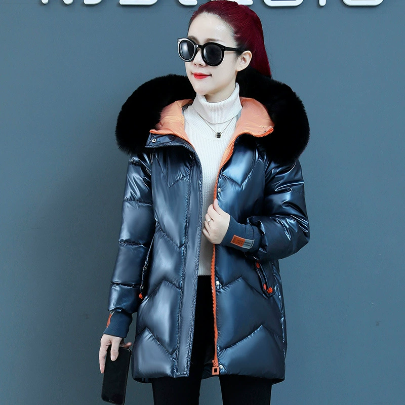 2022 новая утолщенная женская зимняя Корейская тонкая куртка с хлопковой подкладкой на флисовой подкладке, длинная куртка с хлопковой подкладкой, пальто, женская куртка с хлопковой подкладкой, прилив