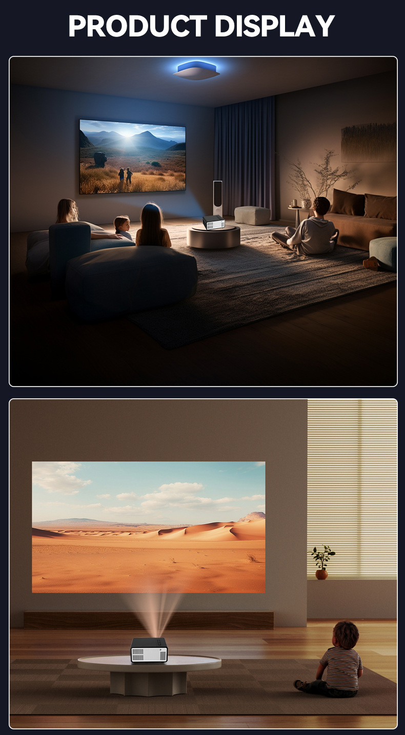 Beamer Schule Ultra HD Handy Wandprojektion Smart Home Kino tragbarer Projektor tragbare Projektion Bildschirmspiegelung