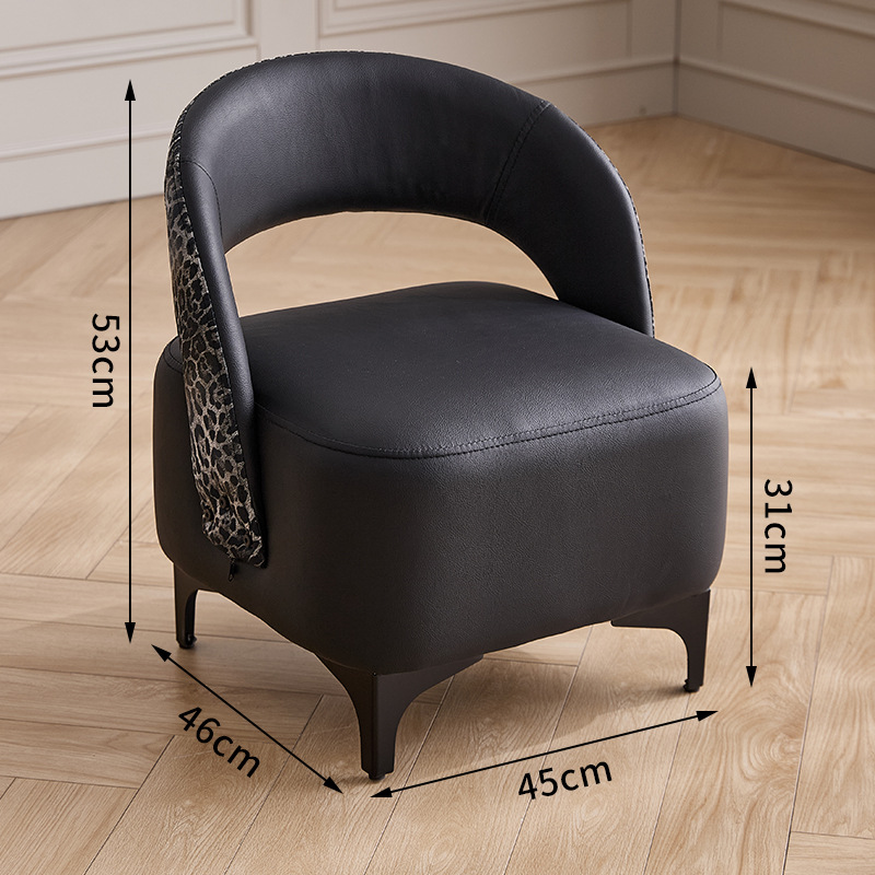 [sitting height 30*40*40] black cat scratch leather + carbon steel feet