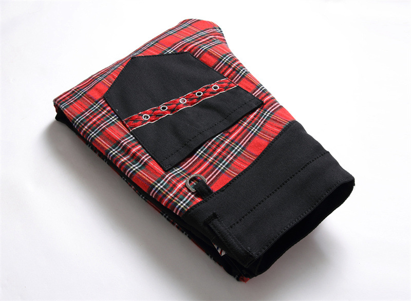 New style suspender color blocking slim fit hip-hop Korean boy band with the same personalized and quirky design male_voghion.com