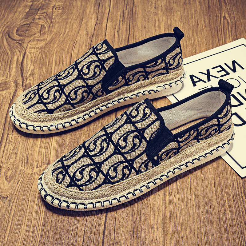 2025 New Summer Breathable Cloth Shoes Men's Casual Canvas Trendy Shoes Fisherman Linen Sole Slip-On Xishan