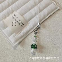 【乐园蘑菇】手作串珠自制少女心简约ins手机链可爱咕本卡挂件diy