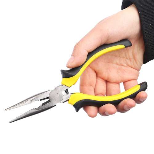 American six-point needle nose pliers 6-inch multi-purpose tool mini spring vise small tip