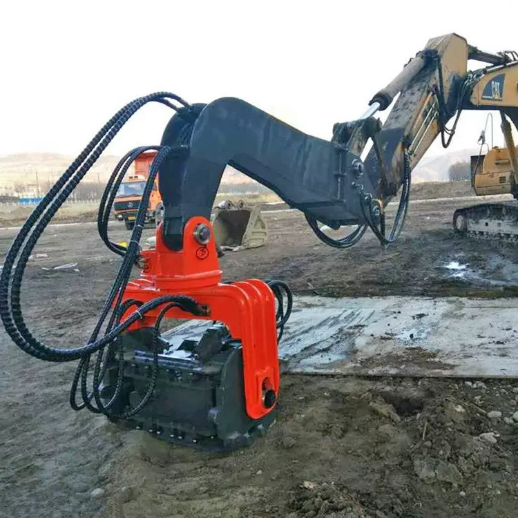 悍博挖掘机打桩机 护栏打拔一体机 光伏打桩机