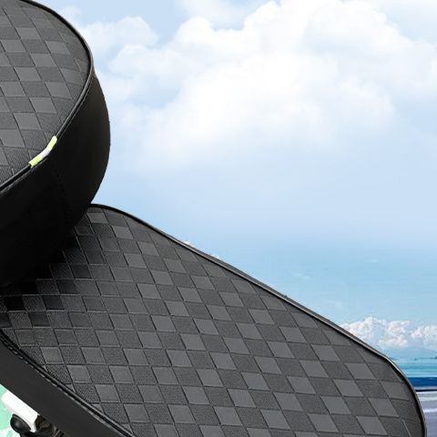 Funda de asiento de coche eléctrico Funda de cojín de cuero con protección solar impermeable Funda de cojín de coche eléctrico Cojín de asiento universal de bicicleta eléctrica pequeña image 10
