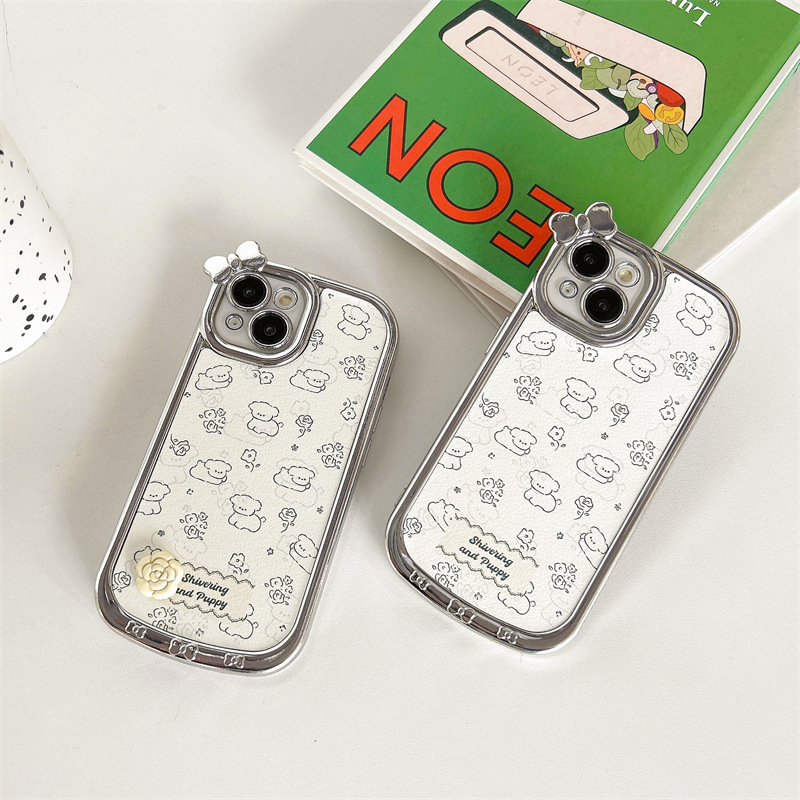 Nicho ins electrochapado perro pantalla completa para iPhone13/14ProMax teléfono caso 12 Apple 15PM hembra 14