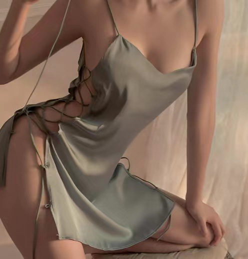 그린 그레이 나이트 드레스 속옷