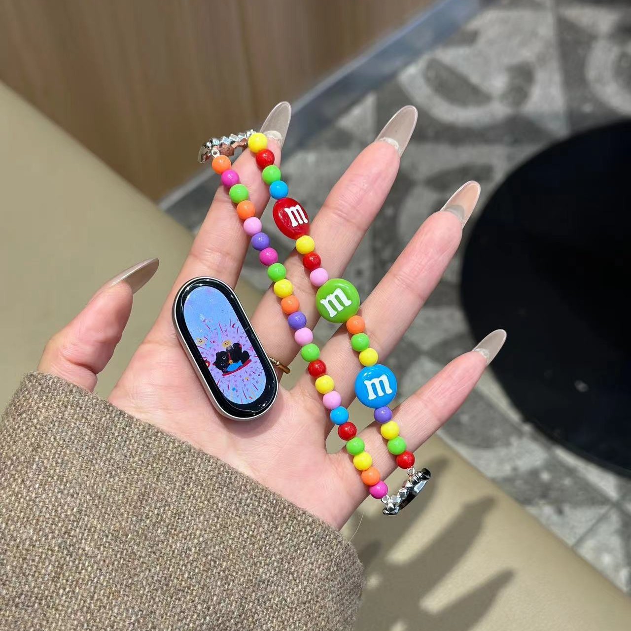 Suitable for Xiaomi 9 Bracelet Strap 9Pro Watch 8Th Generation Summer Women's Beaded Dopamine Red Rice Watch5/4