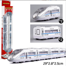 高铁赛车列车可以开门回力合金火车磁力拼接小火车3-8岁儿童玩具