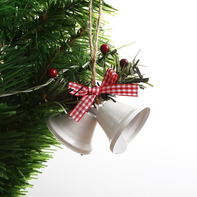 アマゾンクリスマス鉄芸大鈴ホーム装飾アクセサリー麻縄冬青ベリークリスマス鈴掛け|undefined