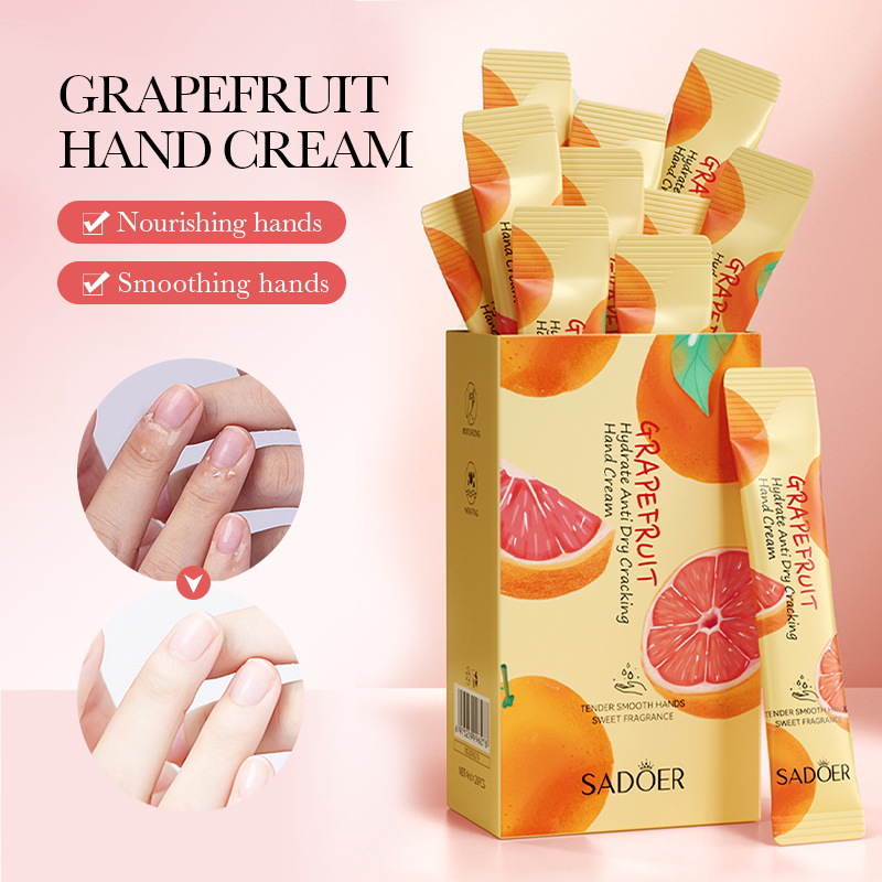 Autumn and Winter Hot Selling Hand Cream Box SADOER Avocado Honey Peach Grapefruit Moisturizing Hand Cream_voghion.com