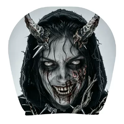 Universal seat cover — Ghost and Skull Print, Customizable with Labels - 45-double-sided-printing-1pc-26cm28cm
