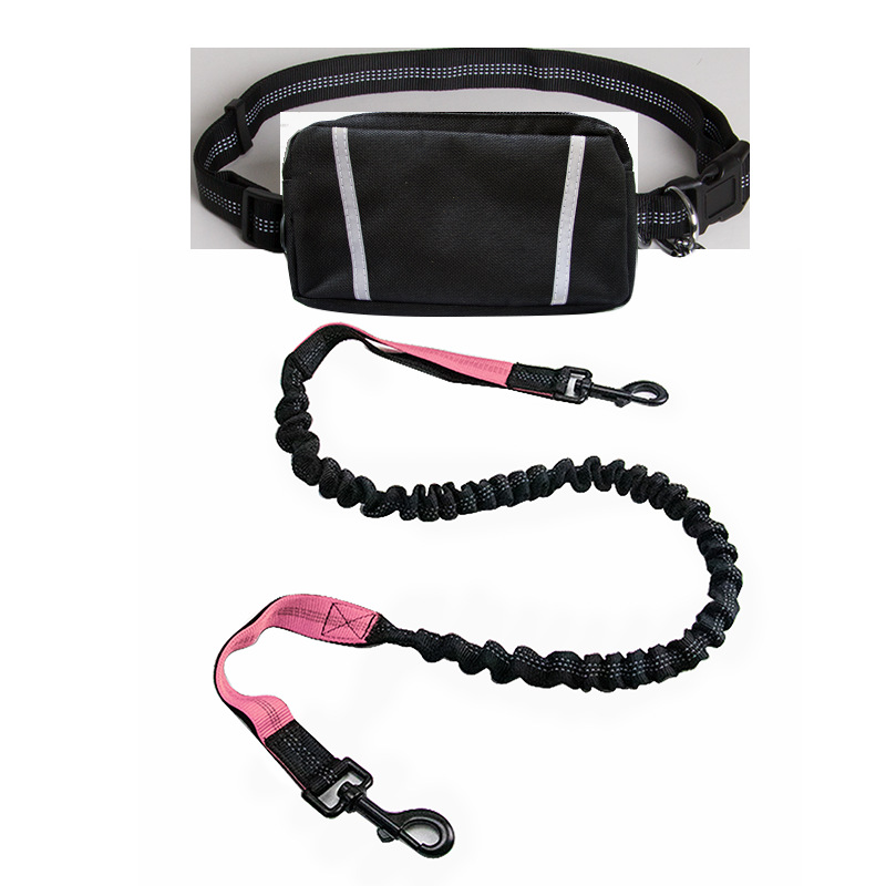 Dongguan kepai corriendo cuerda de tracción con bolsa de cintura cuerda de tracción transfronteriza para mascotas nylon reflexivo perro caminando cuerda de tracción