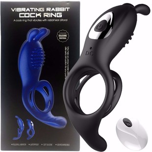 Rampant Rabbit Locking Semen Ring Dolphin Double Ring Wireless Remote Control Vibrating Ring for Men and Women Adult Sex Toys Dropshipping
