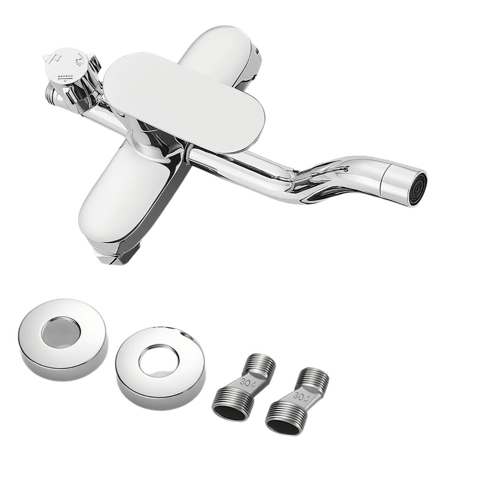 Comercio exterior transfronterizo todo cobre presurizado tres grados grifo frío y caliente conjunto de ducha ducha cubierta de baño mezclador de válvula mayorista image 6