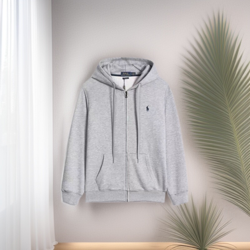 Laf Rl Zip-Up Hoodie Spring and Autumn Style Pony Embroidery Hoodie Wholesale Jacket Paul Men's Clothing Wholesale Jacket