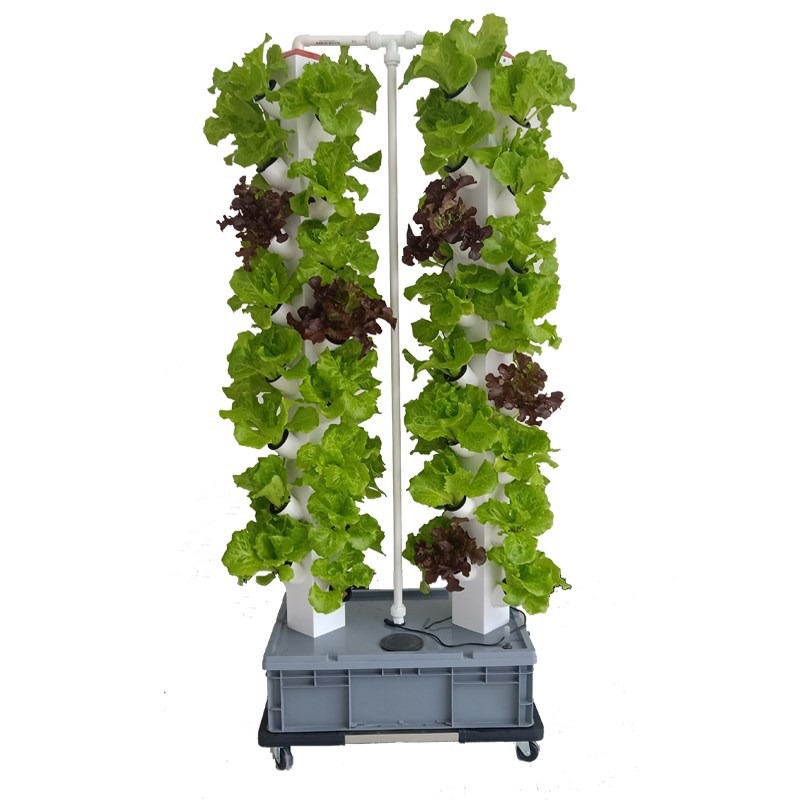 Balcón hortalizas de niebla de agua columna vertical cultivar sin suelo hortalizas domésticas vegetales orgánicos melón y frutas tanque de plantación con lámpara única columna