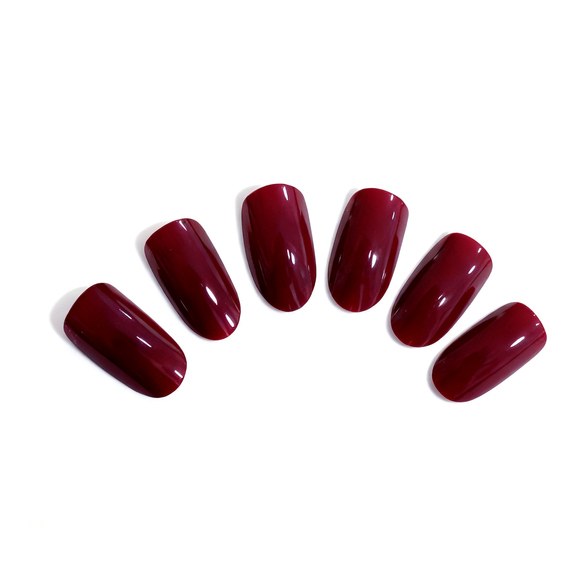 Uñas Postizas Ovaladas de 24 Piezas, Color Sólido, Simple, para Mujeres