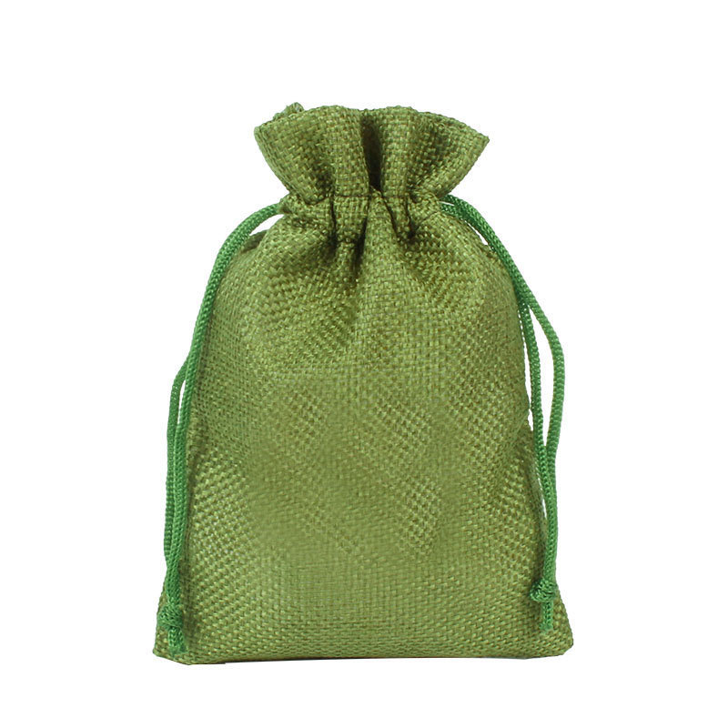 Fábrica en stock bolsa de lino Wenwan bolsa de embalaje de la joyería bolsa de té zongzi Almacenamiento de lino bolsa de cordón al por mayor