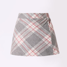 女童复古气质格纹半身裙裤2025小女孩秋冬季新款高腰保暖包臀短裙