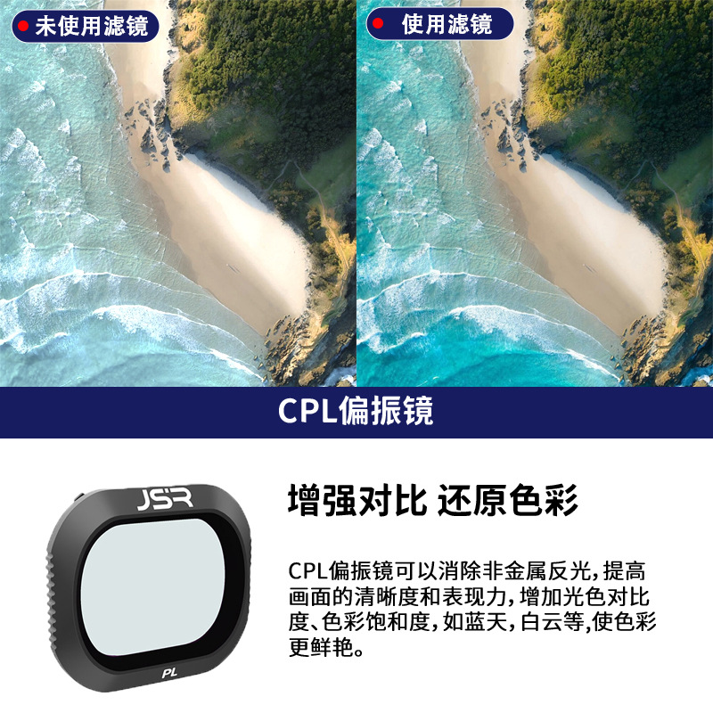Accesorios de filtro Royal MAVIC 2 Pro UV/CPL polarizado/ND efecto de reducción de luz Filtro resistente a la luz Royal 2