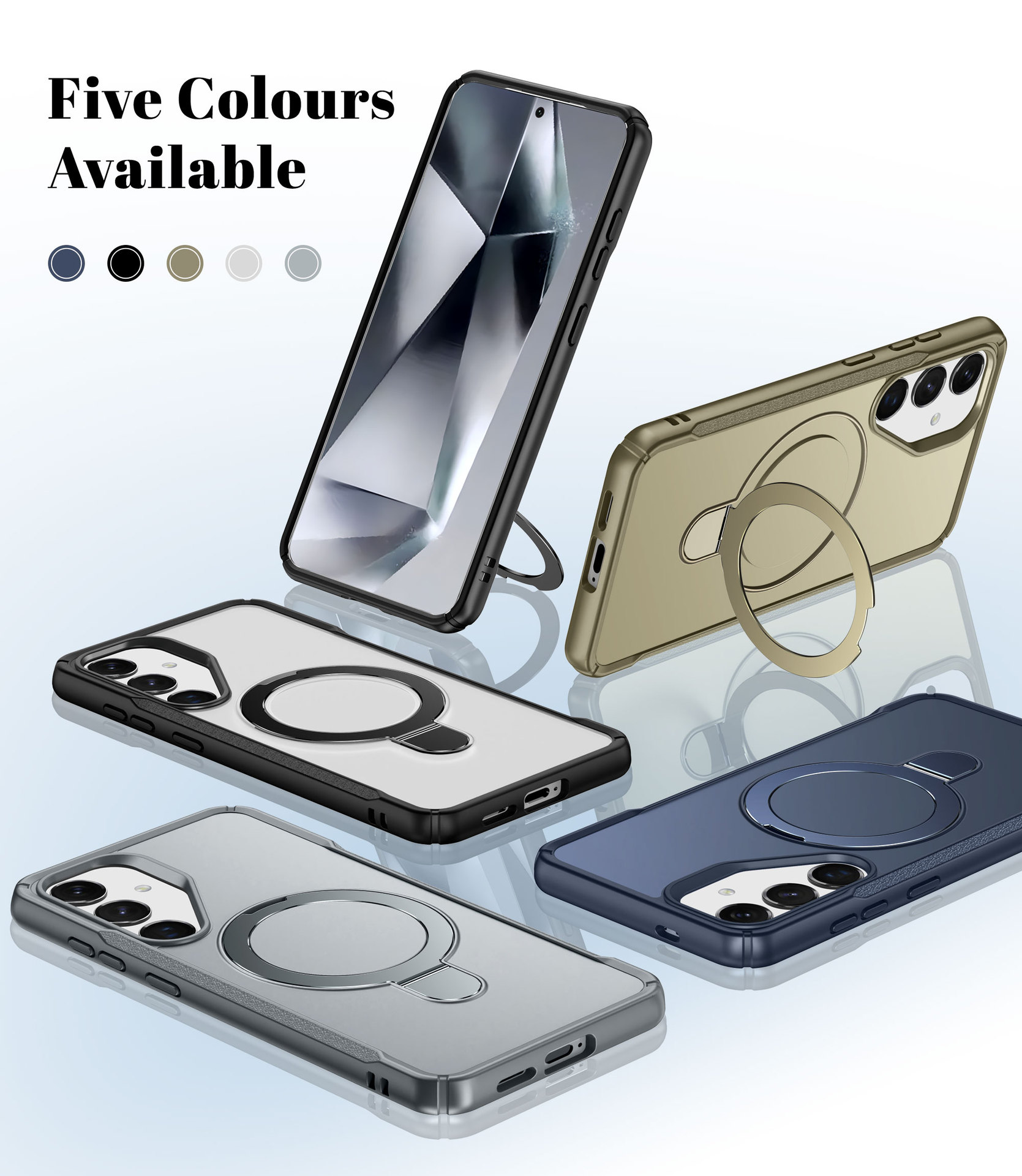 Handyhülle passend für Samsung S25U/S25 Edge/S24, magnetische Halterung mit glatter Oberfläche_voghion.com