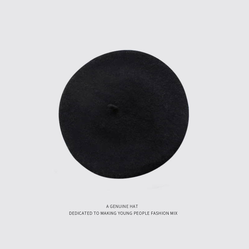 77g Weight Beret Hat Hats Type Daily Occasion Solid Color Pattern Winter Season Women'S Gender Sewing Design Simple Style Style Eaveless Rim Women'S Simple Style Solid Color Sewing Eaveless Beret Hat 9