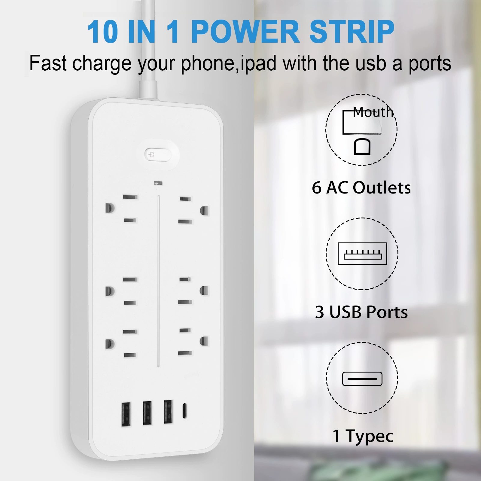 Cross -border explosion 1 to 6 USBEC 3USB1Typec interface