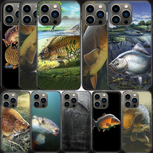 适用苹果手机壳鲤鱼钓鱼鱼手机壳苹果Iphone 15 13 12 11 14 Pro